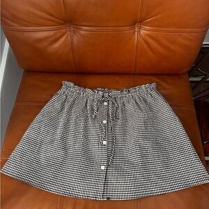 Zara Monochrome Gingham Mini Skirt